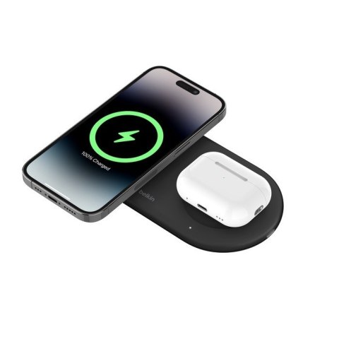 Ładowarka podwójna BoostCharge Pro Qi2 15W czarna Ładowarka podwójna BoostCharge Pro Qi2 15W czarna