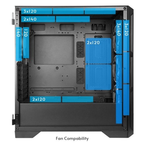 Obudowa APEX GA-01B-TG-OP 4xFans ARGB Obudowa APEX GA-01B-TG-OP 4xFans ARGB