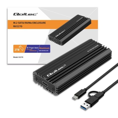 Obudowa | kieszeń NV2270 na dysk M.2 SSD | SATA | NVMe | USB-C | 2TB Obudowa | kieszeń NV2270 na dysk M.2 SSD | SATA | NVMe | USB-C | 2TB