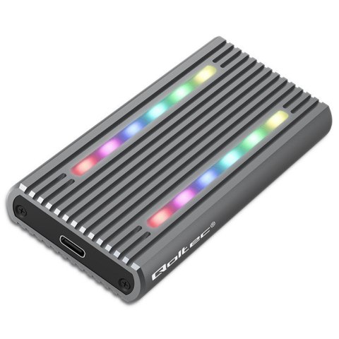 Obudowa | kieszeń na dysk M.2 SSD | SATA | NVMe | RGB LED | USB-C| 4TB Obudowa | kieszeń na dysk M.2 SSD | SATA | NVMe | RGB LED | USB-C| 4TB