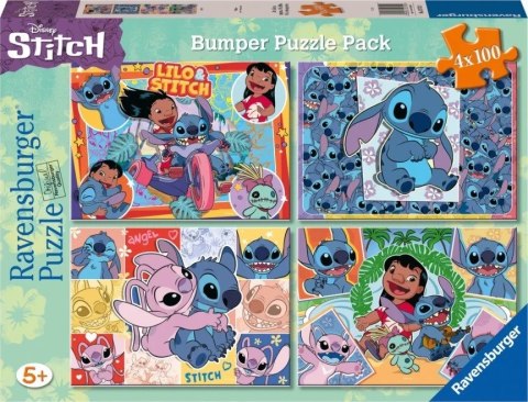 Puzzle 4x100 elementów Disney Stitch Puzzle 4x100 elementów Disney Stitch