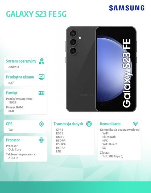 Smartfon GALAXY S23 FE 5G 8/128GB Grafit Smartfon GALAXY S23 FE 5G 8/128GB Grafit