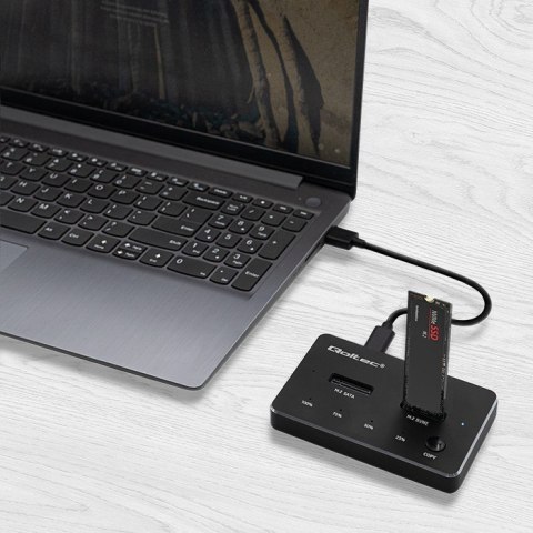 Stacja dokująca dysków SSD M.2 | NVMe | SATA | USB-C | DUAL 2 x 2TB Stacja dokująca dysków SSD M.2 | NVMe | SATA | USB-C | DUAL 2 x 2TB