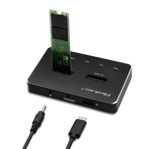 Stacja dokująca dysków SSD M.2 | NVMe | SATA | USB-C | DUAL 2 x 2TB Stacja dokująca dysków SSD M.2 | NVMe | SATA | USB-C | DUAL 2 x 2TB