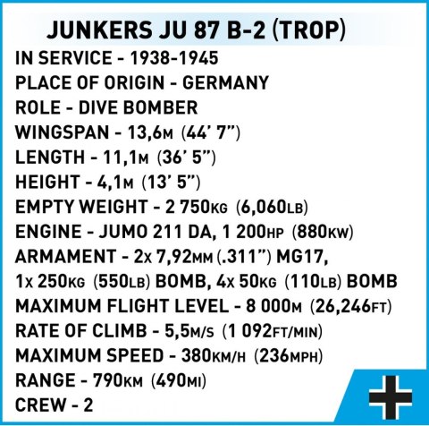 Klocki Junkers Ju 87 B-2 Klocki Junkers Ju 87 B-2