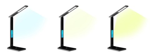 Lampka biurkowa z ładowarką indukyjną MT222K czarna Lampka biurkowa z ładowarką indukyjną MT222K czarna