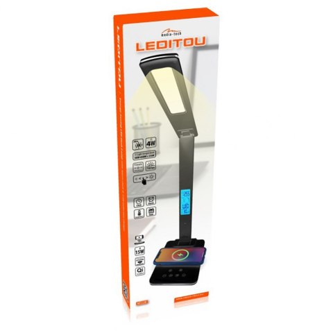 Lampka biurkowa z ładowarką indukyjną MT222K czarna Lampka biurkowa z ładowarką indukyjną MT222K czarna