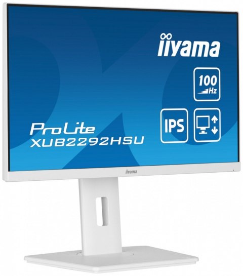 Monitor 21.5 cala ProLite XUB2292HSU-W6 IPS,100Hz,FreeSync,PIVOT,0.4ms,HDMI, DP,4xUSB(3.2),2x2W,HAS(150mm), Biały Monitor 21.5 cala ProLite XUB2292HSU-W6 IPS,100Hz,FreeSync,PIVOT,0.4ms,HDMI, DP,4xUSB(3.2),2x2W,HAS(150mm), Biały