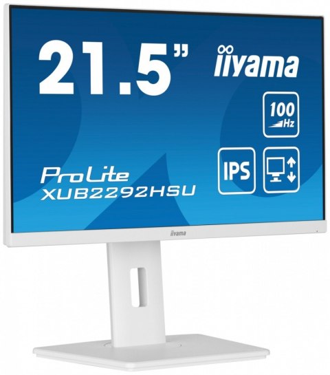 Monitor 21.5 cala ProLite XUB2292HSU-W6 IPS,100Hz,FreeSync,PIVOT,0.4ms,HDMI, DP,4xUSB(3.2),2x2W,HAS(150mm), Biały Monitor 21.5 cala ProLite XUB2292HSU-W6 IPS,100Hz,FreeSync,PIVOT,0.4ms,HDMI, DP,4xUSB(3.2),2x2W,HAS(150mm), Biały