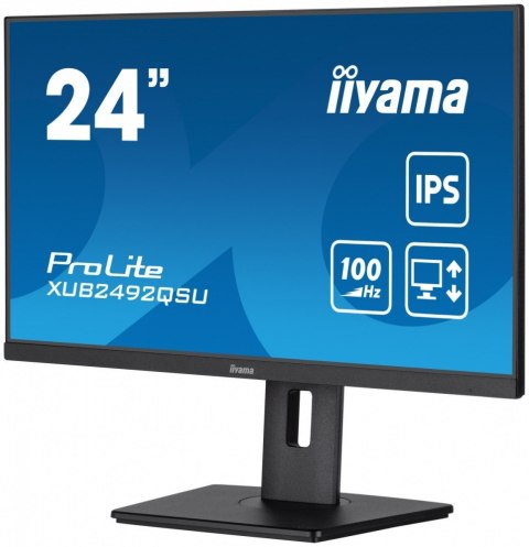 Monitor 23.8 cala ProLite XUB2492QSU-B1 IPS,QHD,USB-C,100Hz,3xUSB(3.2),HDMI,DP 300cd/m2,FreeSync,2x2W,HAS(150mm),PIVOT Monitor 23.8 cala ProLite XUB2492QSU-B1 IPS,QHD,USB-C,100Hz,3xUSB(3.2),HDMI,DP 300cd/m2,FreeSync,2x2W,HAS(150mm),PIVOT