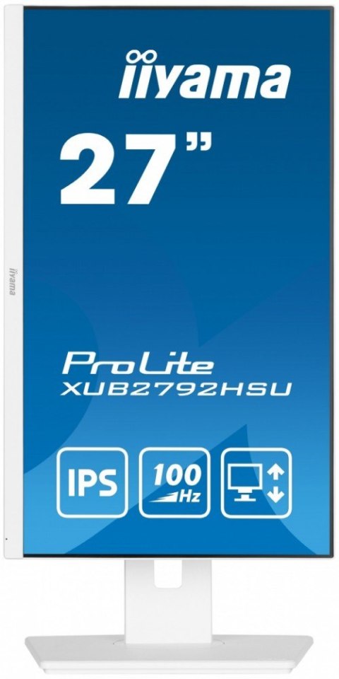 Monitor 27 cali ProLite XUB2792HSU-W6 IPS,HDMI,DP,100Hz,SLIM,4xUSB3.2,PIVOT, HAS(150mm),2x2W Monitor 27 cali ProLite XUB2792HSU-W6 IPS,HDMI,DP,100Hz,SLIM,4xUSB3.2,PIVOT, HAS(150mm),2x2W