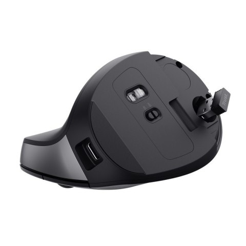 Mysz bezprzewodowa ergonomiczna Bayo II czarna Mysz bezprzewodowa ergonomiczna Bayo II czarna