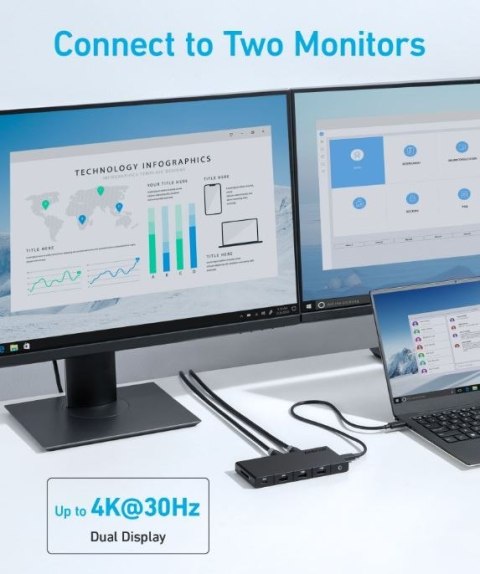 Hub 364 USB-C Dual Display 10w1 2x4K HDMI eth czarny Hub 364 USB-C Dual Display 10w1 2x4K HDMI eth czarny