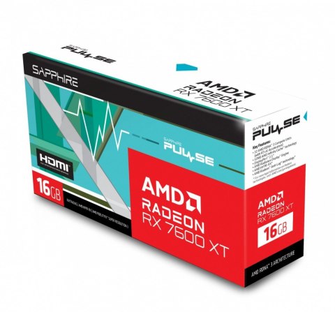Karta graficzna Radeon RX 7600 XT PULSE 16GB GDDR6 128bit 2DP/2HDMI Karta graficzna Radeon RX 7600 XT PULSE 16GB GDDR6 128bit 2DP/2HDMI