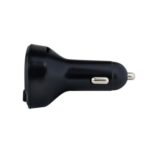 Transmiter FM Bluetooth / MicroSD / 2x USB-A + Ładowarka samochodowa 17W Czarny Transmiter FM Bluetooth / MicroSD / 2x USB-A + Ładowarka samochodowa 17W Czarny