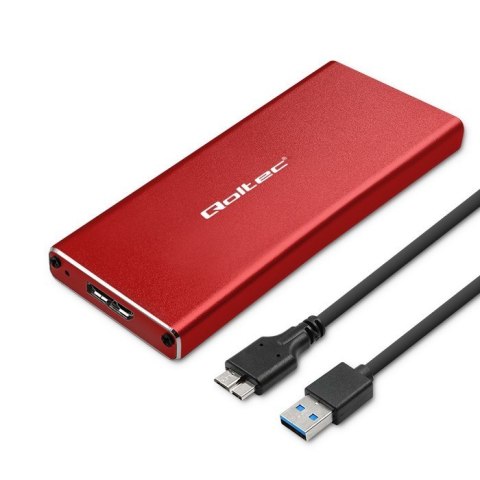 Obudowa | kieszeń na dysk M.2 SSD | SATA | NGFF | USB 3.0 | Superspeed 5Gb/s | 2TB | Czerwona Obudowa | kieszeń na dysk M.2 SSD | SATA | NGFF | USB 3.0 | Superspeed 5Gb/s | 2TB | Czerwona
