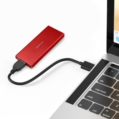 Obudowa | kieszeń na dysk M.2 SSD | SATA | NGFF | USB 3.0 | Superspeed 5Gb/s | 2TB | Czerwona Obudowa | kieszeń na dysk M.2 SSD | SATA | NGFF | USB 3.0 | Superspeed 5Gb/s | 2TB | Czerwona