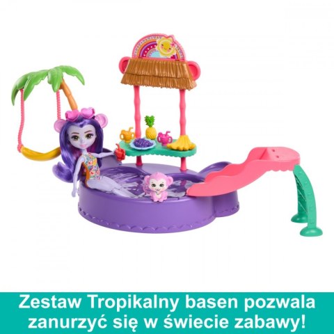 Zestaw Enchantimals Tropikalny basen + lalka Małpka Zestaw Enchantimals Tropikalny basen + lalka Małpka