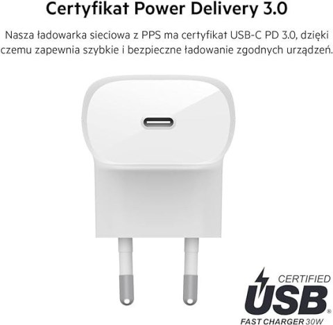 Ładowarka sieciowa BOOST CHARGE 30w USB-C PD PPS + Kabel USB-C Ładowarka sieciowa BOOST CHARGE 30w USB-C PD PPS + Kabel USB-C