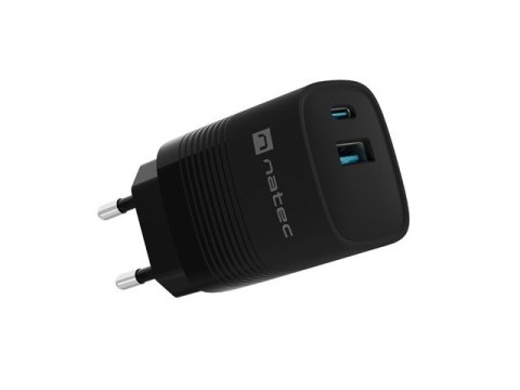 Ładowarka sieciowa Ribera GAN 1X USB-A + 1X USB-C 30W Czarna Ładowarka sieciowa Ribera GAN 1X USB-A + 1X USB-C 30W Czarna