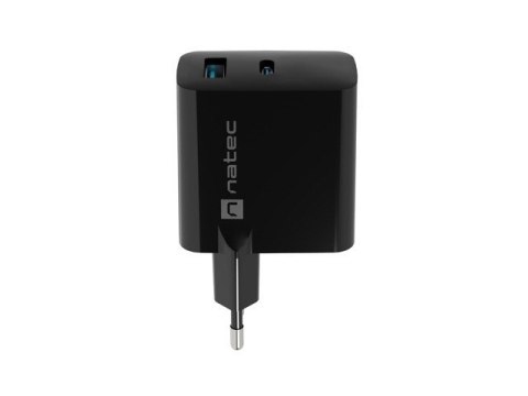 Ładowarka sieciowa Ribera GAN 1X USB-A + 1X USB-C 45W Czarna Ładowarka sieciowa Ribera GAN 1X USB-A + 1X USB-C 45W Czarna