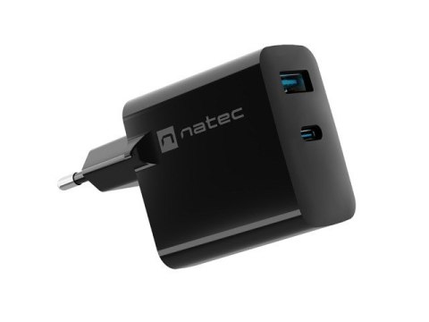 Ładowarka sieciowa Ribera GAN 1X USB-A + 1X USB-C 45W Czarna Ładowarka sieciowa Ribera GAN 1X USB-A + 1X USB-C 45W Czarna