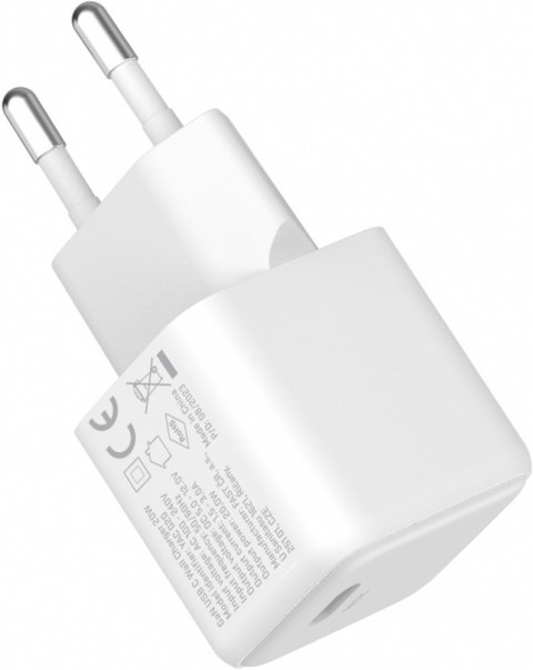 Ładowarka sieciowa USB C 20W 3A Power Delivery 3.0 QC 3.0 Biała Ładowarka sieciowa USB C 20W 3A Power Delivery 3.0 QC 3.0 Biała