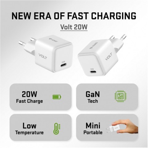 Ładowarka sieciowa USB C 20W 3A Power Delivery 3.0 QC 3.0 Biała Ładowarka sieciowa USB C 20W 3A Power Delivery 3.0 QC 3.0 Biała