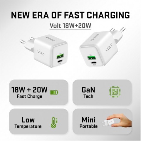 Ładowarka sieciowa USB C/A 20W/18W 3A Power delivery 3.0 QC3.0 Ładowarka sieciowa USB C/A 20W/18W 3A Power delivery 3.0 QC3.0