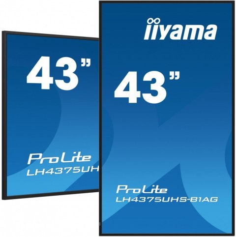 Monitor 42.5 cala ProLite LH4375UHS-B1AG, 24/7,IPS,ANDROID.11,4K,500cd/m2,WiFi,3xHDMI,DP,Daisy/Chain,2xUSB,2x10W,RJ45,iiSignage2 Monitor 42.5 cala ProLite LH4375UHS-B1AG, 24/7,IPS,ANDROID.11,4K,500cd/m2,WiFi,3xHDMI,DP,Daisy/Chain,2xUSB,2x10W,RJ45,iiSignage2