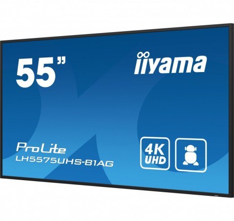Monitor 54.6 cali ProLite LH5575UHS-B1AG 24/7,IPS,ANDROID.11,4K,500cd/m2,WiFi,3xHDMI,DP,Daisy/Chain,2xUSB,2x10W,RJ45,iiSignage2, Monitor 54.6 cali ProLite LH5575UHS-B1AG 24/7,IPS,ANDROID.11,4K,500cd/m2,WiFi,3xHDMI,DP,Daisy/Chain,2xUSB,2x10W,RJ45,iiSignage2,