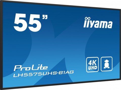 Monitor 54.6 cali ProLite LH5575UHS-B1AG 24/7,IPS,ANDROID.11,4K,500cd/m2,WiFi,3xHDMI,DP,Daisy/Chain,2xUSB,2x10W,RJ45,iiSignage2, Monitor 54.6 cali ProLite LH5575UHS-B1AG 24/7,IPS,ANDROID.11,4K,500cd/m2,WiFi,3xHDMI,DP,Daisy/Chain,2xUSB,2x10W,RJ45,iiSignage2,
