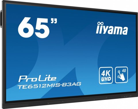 Monitor 65 cali ProLite TE6512MIS-B3AG 40pkt,IPS,4K,24/7, 7H,WiFi,VGA,HDMI,USB-c,Bluetooth,metal,8ms,Vesa,2x16W Monitor 65 cali ProLite TE6512MIS-B3AG 40pkt,IPS,4K,24/7, 7H,WiFi,VGA,HDMI,USB-c,Bluetooth,metal,8ms,Vesa,2x16W
