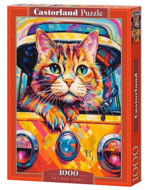 Puzzle 1000 elementów Cat Bus Travel Puzzle 1000 elementów Cat Bus Travel
