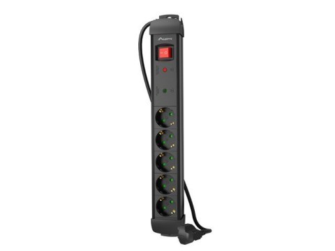 Listwa zasilająca 1.5m 5x230 SC SP1-05F-0150-BK Listwa zasilająca 1.5m 5x230 SC SP1-05F-0150-BK