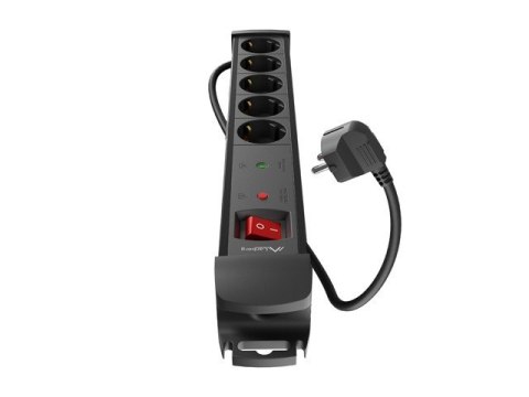 Listwa zasilająca 1.5m 5x230 SC SP1-05F-0150-BK Listwa zasilająca 1.5m 5x230 SC SP1-05F-0150-BK
