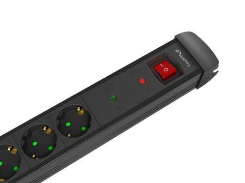 Listwa zasilająca 1.5m 5x230 SC SP1-05F-0150-BK Listwa zasilająca 1.5m 5x230 SC SP1-05F-0150-BK