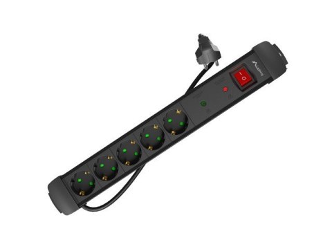 Listwa zasilająca 1.5m 5x230 SC SP1-05F-0150-BK Listwa zasilająca 1.5m 5x230 SC SP1-05F-0150-BK