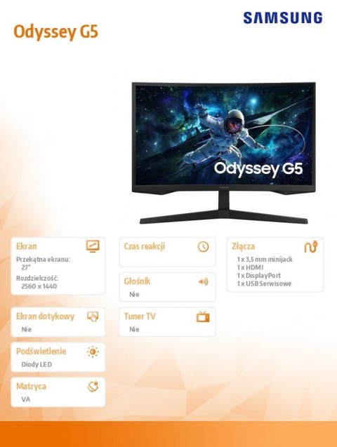 Monitor gamingowy 27 cali LS27CG552EUXEN Monitor gamingowy 27 cali LS27CG552EUXEN
