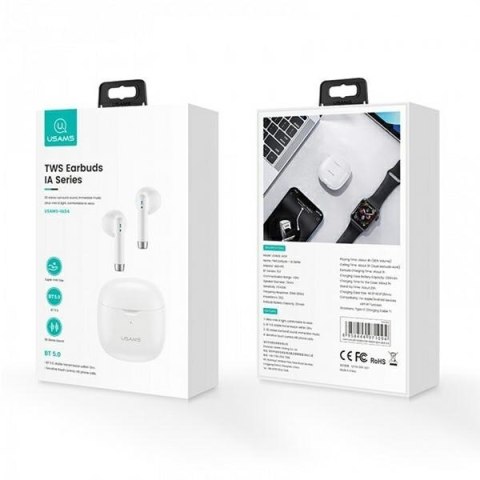 Słuchawki Bluetooth TWS 5.0 IA Series Białe BHUIA02 Słuchawki Bluetooth TWS 5.0 IA Series Białe BHUIA02