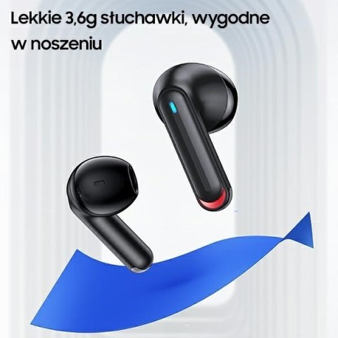 Słuchawki Bluetooth TWS 5.2 NX10 Series Dual microfon czarne Słuchawki Bluetooth TWS 5.2 NX10 Series Dual microfon czarne