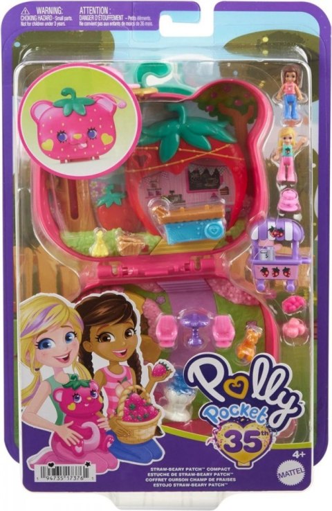 Zestaw figurek Polly Pocket Truskawkowy miś Zestaw kompaktowy Zestaw figurek Polly Pocket Truskawkowy miś Zestaw kompaktowy