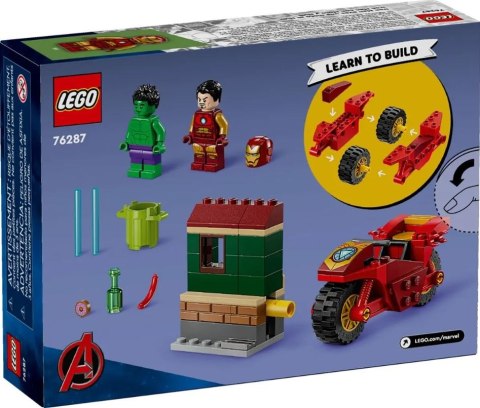 Klocki Marvel Super Heroes 76287 Iron Man z motocyklem i Hulk Klocki Marvel Super Heroes 76287 Iron Man z motocyklem i Hulk