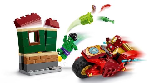 Klocki Marvel Super Heroes 76287 Iron Man z motocyklem i Hulk Klocki Marvel Super Heroes 76287 Iron Man z motocyklem i Hulk