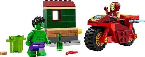 Klocki Marvel Super Heroes 76287 Iron Man z motocyklem i Hulk Klocki Marvel Super Heroes 76287 Iron Man z motocyklem i Hulk