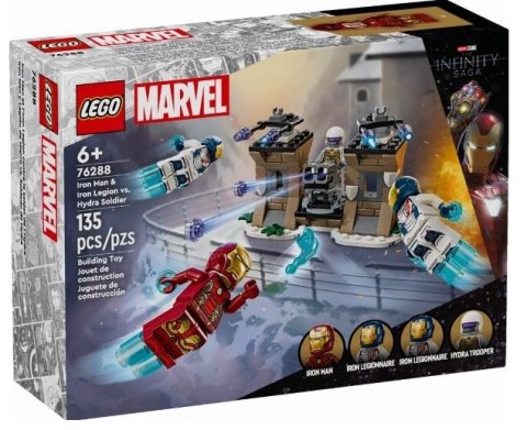Klocki Marvel Super Heroes 76288 Iron Man i Iron Legion kontra żołnierz Hydry Klocki Marvel Super Heroes 76288 Iron Man i Iron Legion kontra żołnierz Hydry
