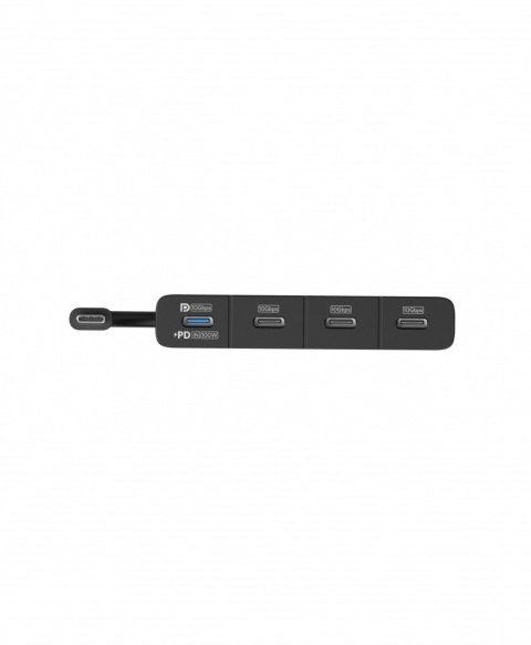 Hub 4w1 10Gbps USB-C Czarny Hub 4w1 10Gbps USB-C Czarny