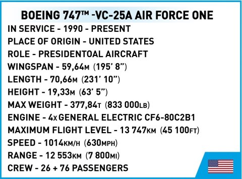 Klocki Boeing 747 Air Force One Klocki Boeing 747 Air Force One