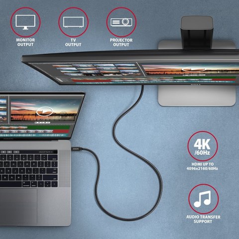 BUCM32-CM15AB Kabel USB-C - USB-C 3.2 Gen 2, 1.5m, PD 100W, 5A, 4K HD, ALU, oplot, czarny BUCM32-CM15AB Kabel USB-C - USB-C 3.2 Gen 2, 1.5m, PD 100W, 5A, 4K HD, ALU, oplot, czarny