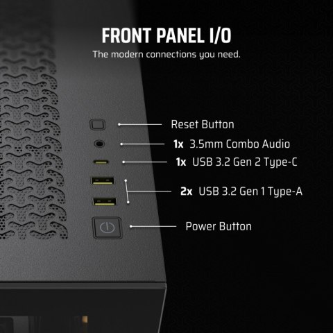 Obudowa 3500X ICUE LINK RGB TG Mid-Tower czarna Obudowa 3500X ICUE LINK RGB TG Mid-Tower czarna